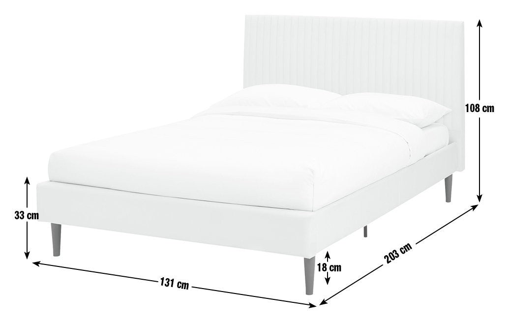 Home Ada Velvet Bed Frame - Natural | Stylish Room Arrangement