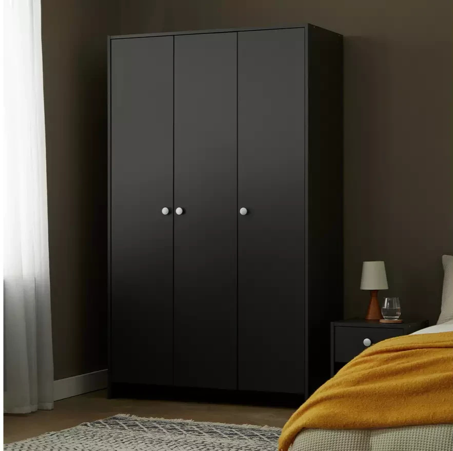 Seville 3 Door Wardrobe - Anthracite ( B Grade )