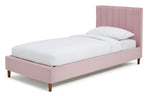 Home Pandora Single Velvet Bed Frame - Pink | pink velvet bed