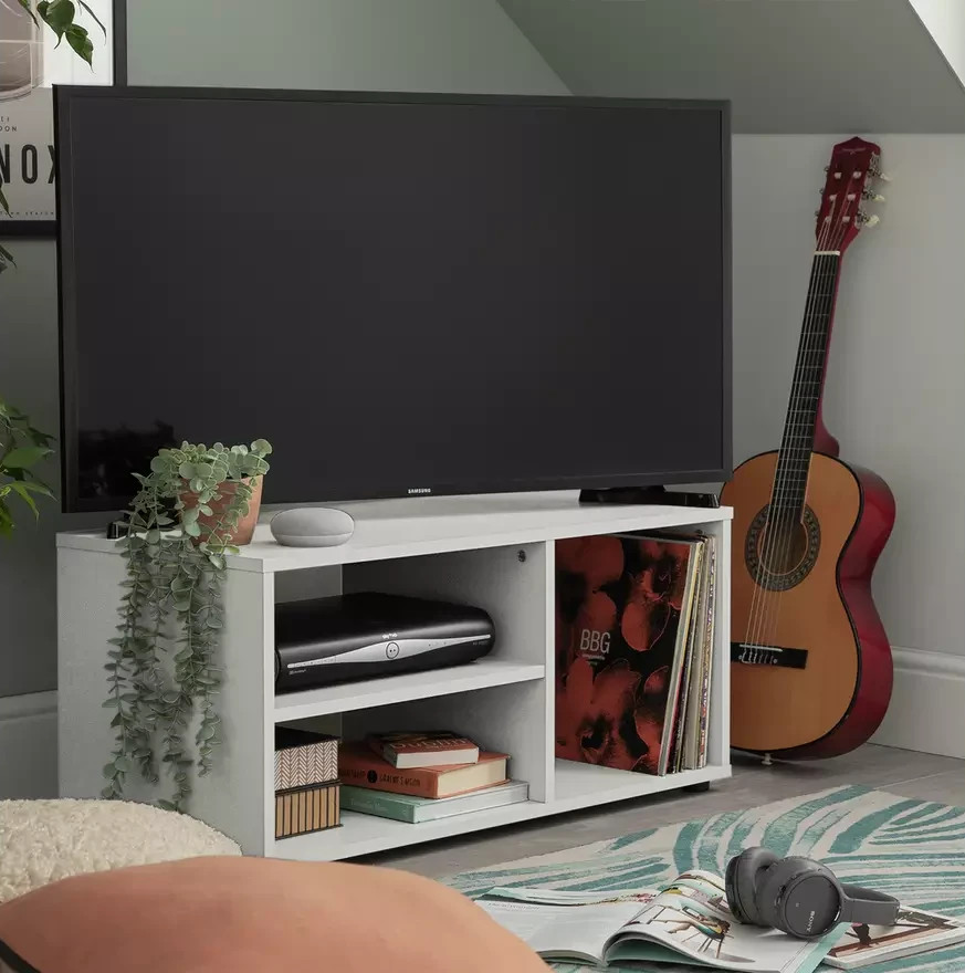 Home Malibu TV Unit White | Living Room TV Stand Cabinet Furniture