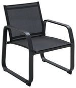 Home Trelew 4 Seater Metal Patio set - Black | Weather-resistant patio set