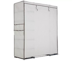 Covered Metal Triple Wardrobe - Cream