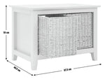 Willow Shoe Storage Bench - Grey