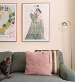 Coleman Glass Shade Metal Floor Lamp Brass | Modern Standing Floor Light Home