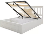 Home Aspley Small Double Wooden Ottoman - White | Space Saving Sleep Solution