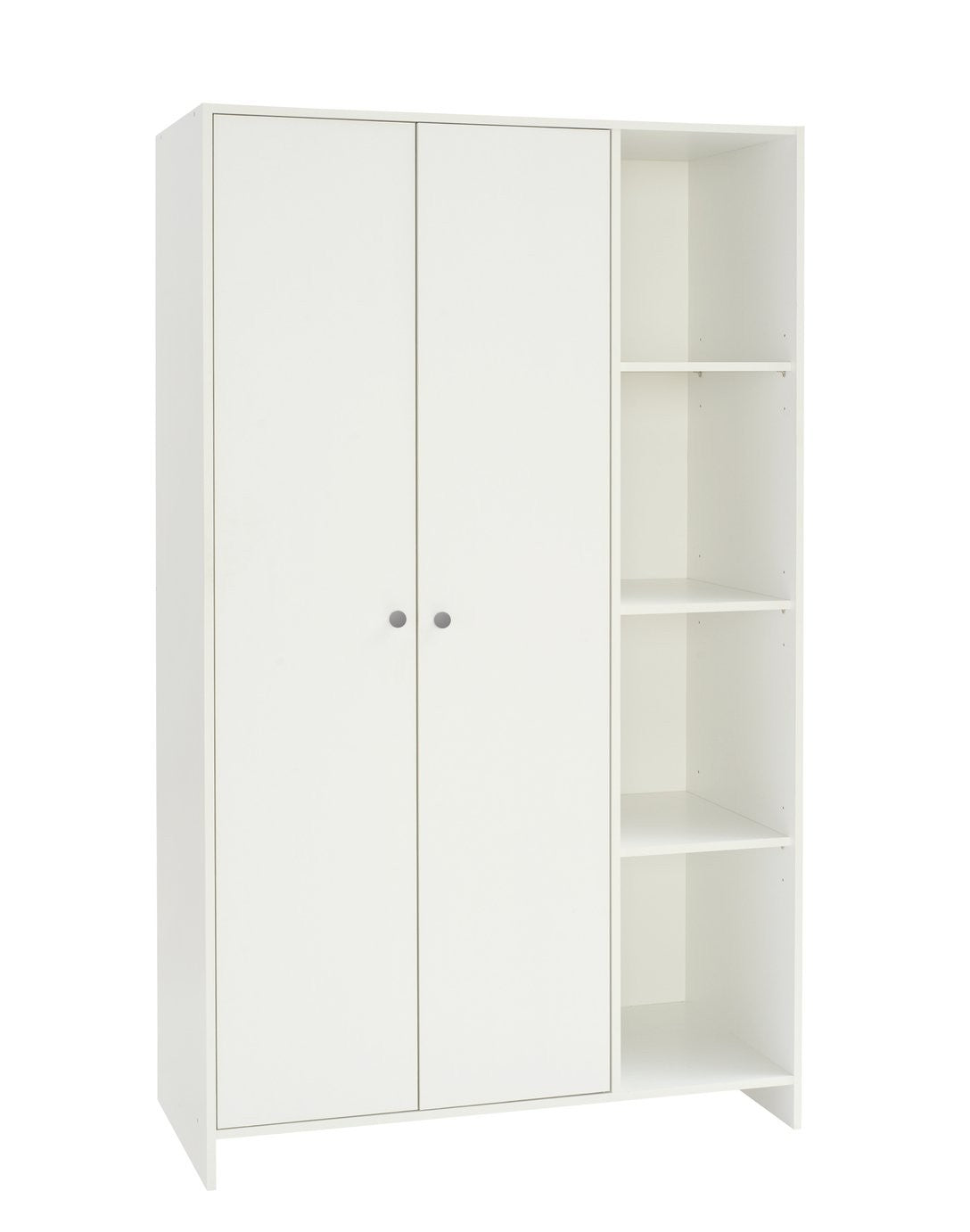 Home Seville 2 Door Open Shelf Wardrobe - White ( B Grade )