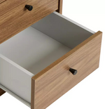 Home Malibu 5 Drawer Tallboy Walnut | Tall Storage Cabinet Furniture Unit