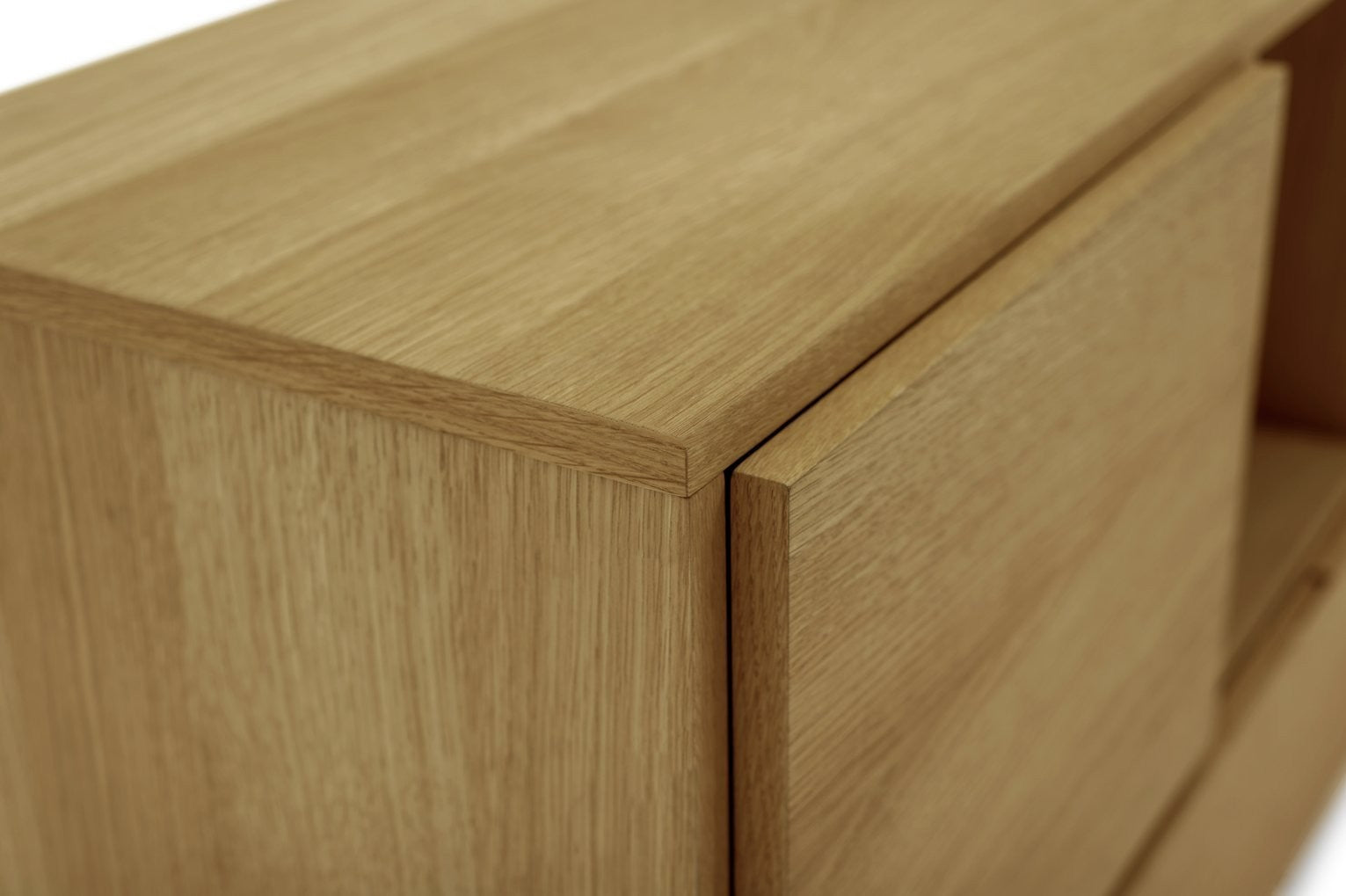 Block 1 Drawer Oak Sideboard - Natural | Block Collection Wooden Cabinet