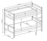 Detachable Bunk Bed Frame - White ( Used )