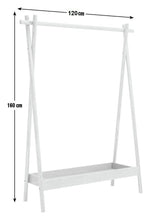 Habitat Akari Wooden Clothes Rail - Wood  | Freestanding Wardrobe Rack Bedroom