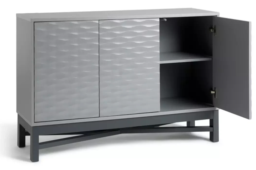 Zander Textured Large Sideboard - Grey ( B Grade )