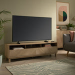 Fynn 2 Drawer TV Unit - Oak | Contemporary Media Furniture