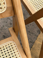 Pair of Peio Rattan Folding Dining Chairs - Natural (S)
