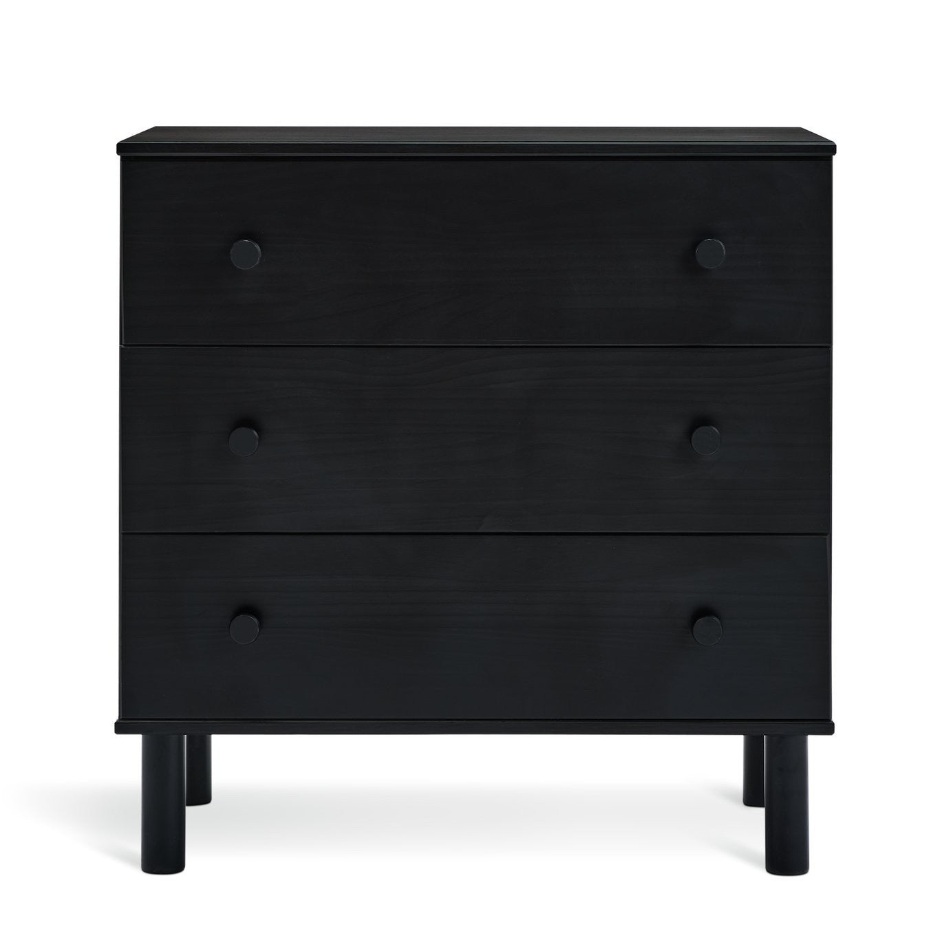 Akio 3 Drawer Chest - Black | Black drawer cabinet
