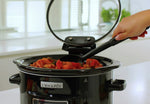 Crockpot 4.7L Hinged Lid Digital Slow Cooker - Black