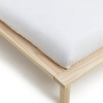 Akio Small Double Wooden Platform Bed Frame- Natural | Japanese style bed frame
