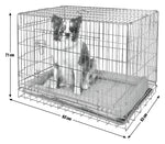 Double Door Dog Crate- Large | Pet Cage Kennel for Home Large Breed Dogs