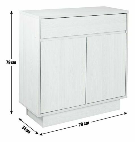 Habitat Cubes 2 Door 1 Drw Small Sideboard - White | White Cabinet Storage Unit