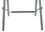Pair of Folding Metal Bar Stools - Black & Silver