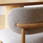 Arona Pair of Fabric Dining Chairs - Natural | Modern Upholstery Kitchen Seating