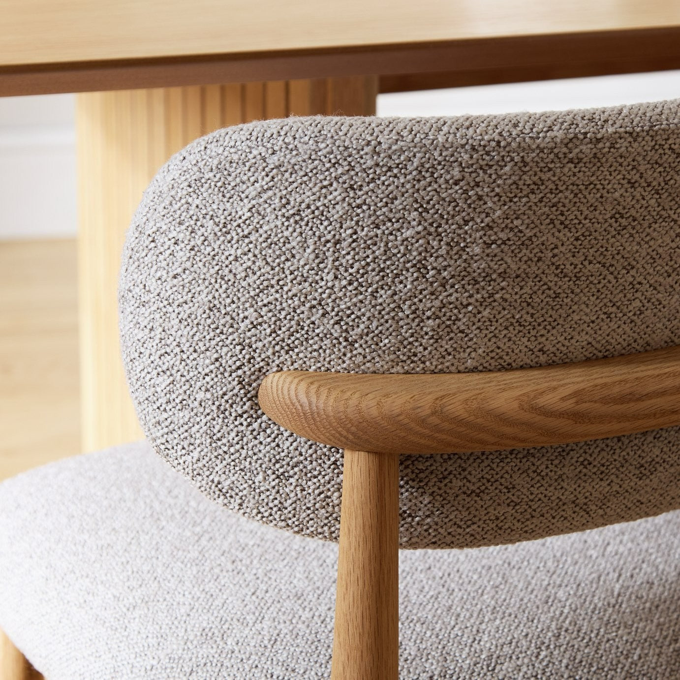 Arona Pair of Fabric Dining Chairs - Natural | Modern Upholstery Kitchen Seating