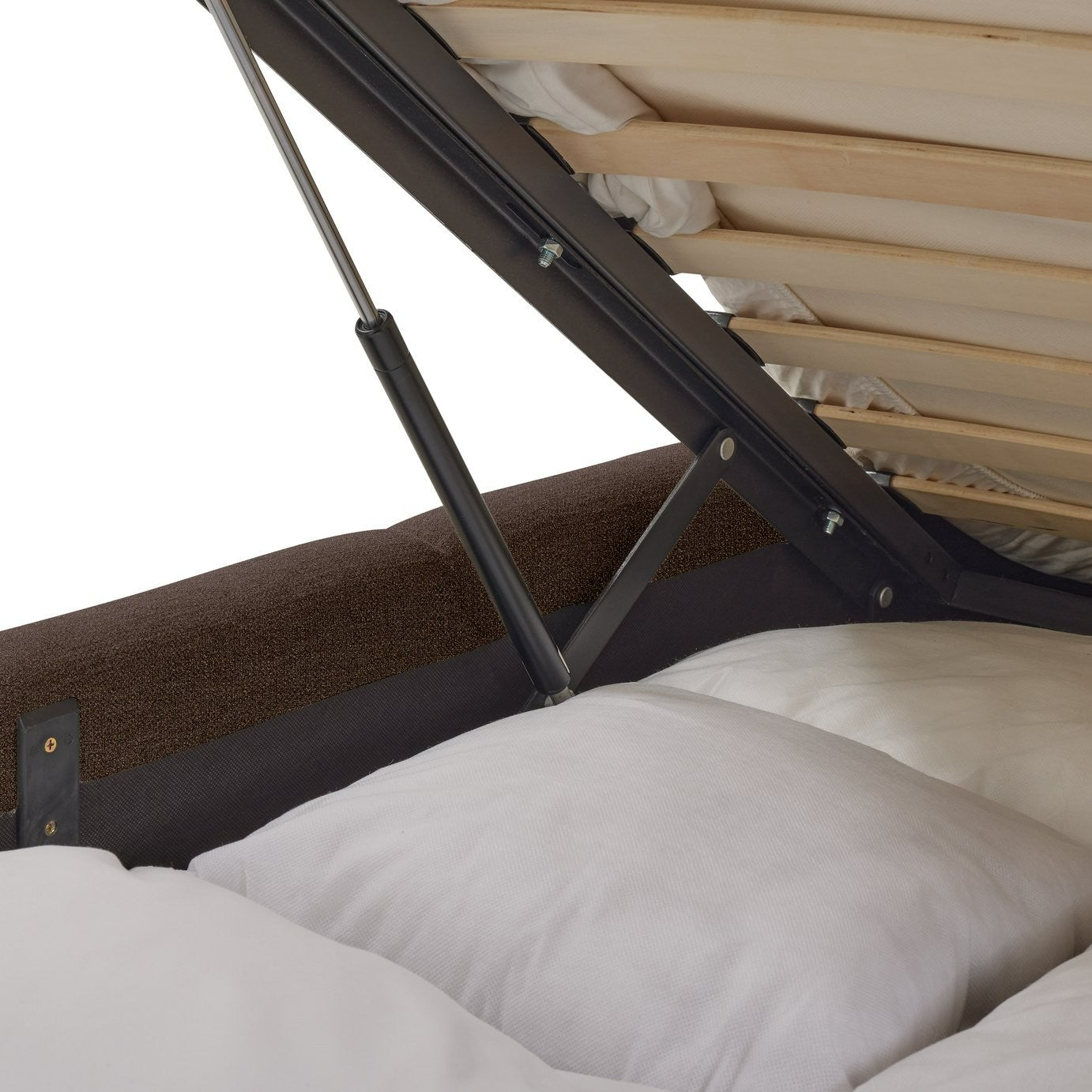 Malone Double End Lift Ottoman Bed - Brown | Magnificent Sleep Solution