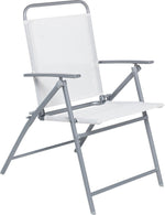 Home 4 Seater Folding Metal Patio Set - Siler | Table and Chairs Patio Set