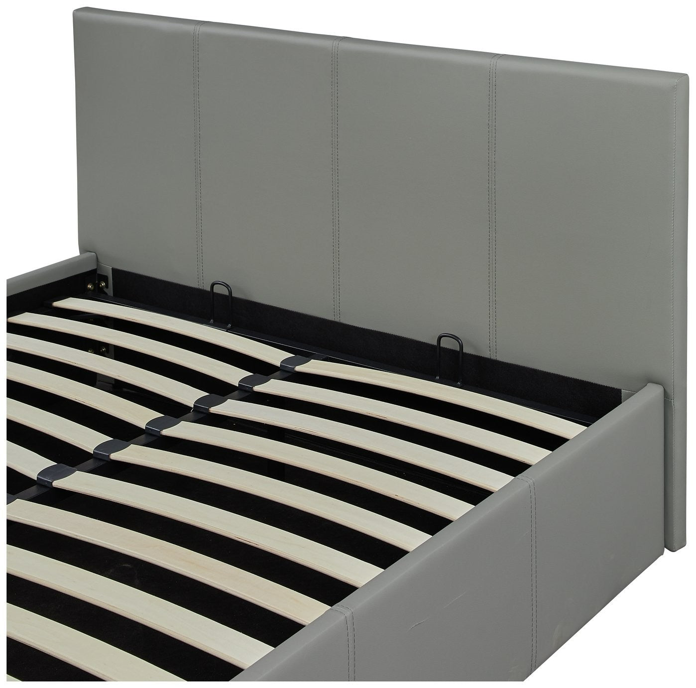 Lavendon Kingsize End Open Ottoman Bed Frame-Grey | Storage Lift Up Bed