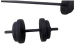Opti Vinyl Dumbbell and Barbell Set 25kg | Strength Training Weights Home Gym