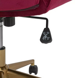 Clarice Velvet Office Chair Burgundy | Comfortable Home Office Desk Chair