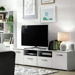 Home Hayward 2 Door TV Unit - White Gloss | Modern Stylish TV Stand Living Room
