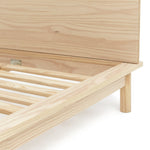 Akio Small Double Wooden Platform Bed Frame- Natural | Japanese style bed frame