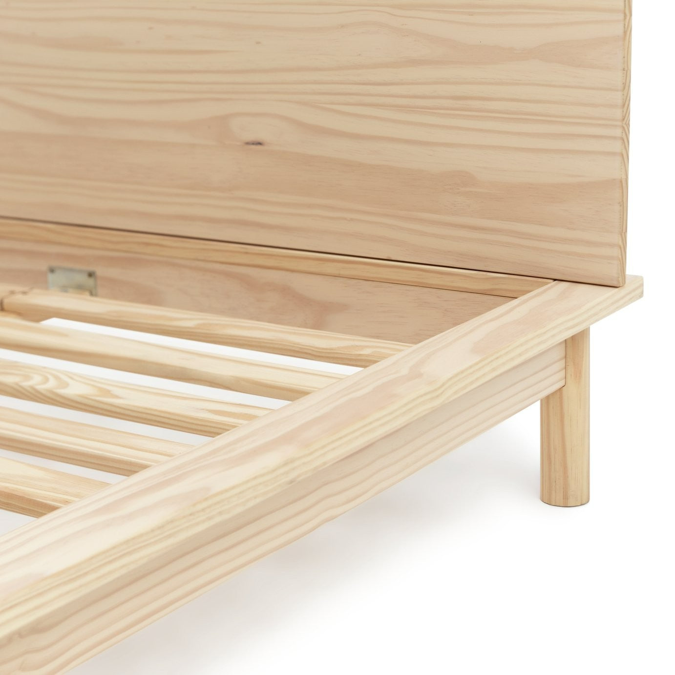 Akio Small Double Wooden Platform Bed Frame- Natural | Japanese style bed frame