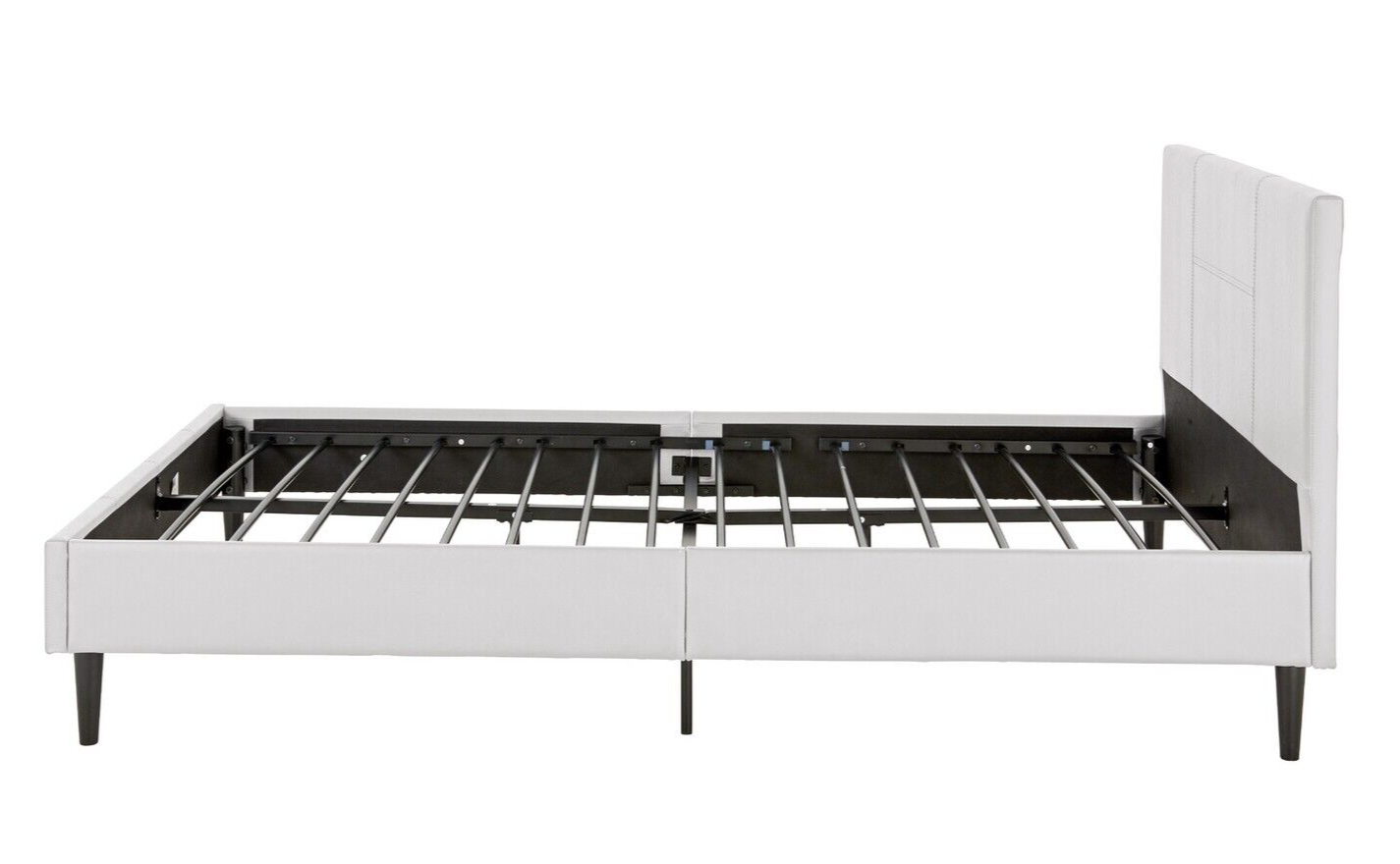 Home Skylar Double Bed Frame White | Sturdy Bedroom Furniture Base with Mattress