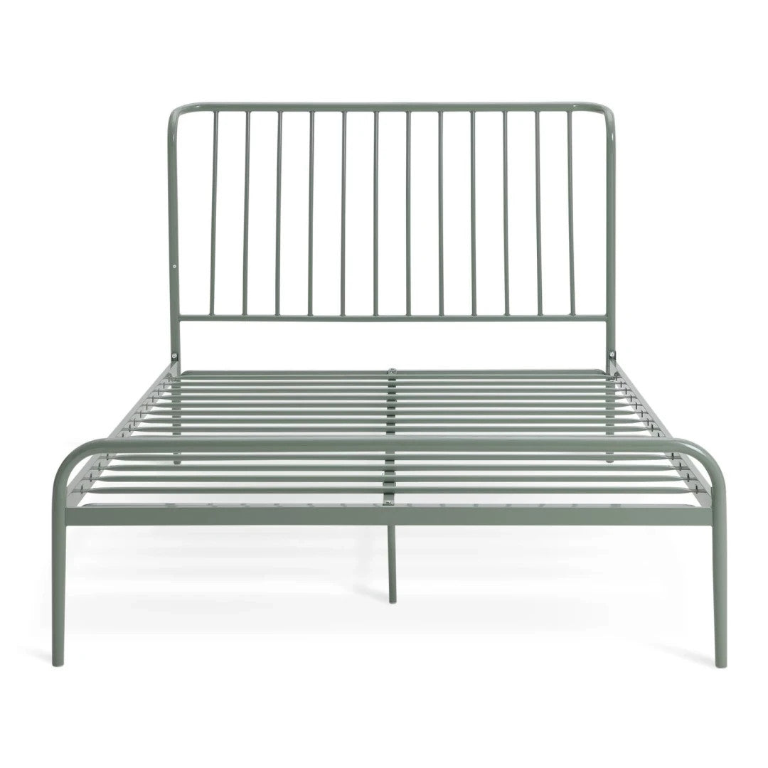 Kanso Small Double Metal Bed Frame Sage Green | Modern Bedroom Furniture Bed