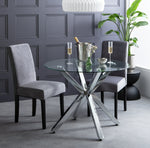 Alice 4 Seater Dining Table - Chrome