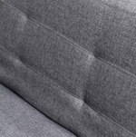 Home Duo Fabric 2 Seater Clic Clac Sofa Bed - Charcoal | Living Room Furniture