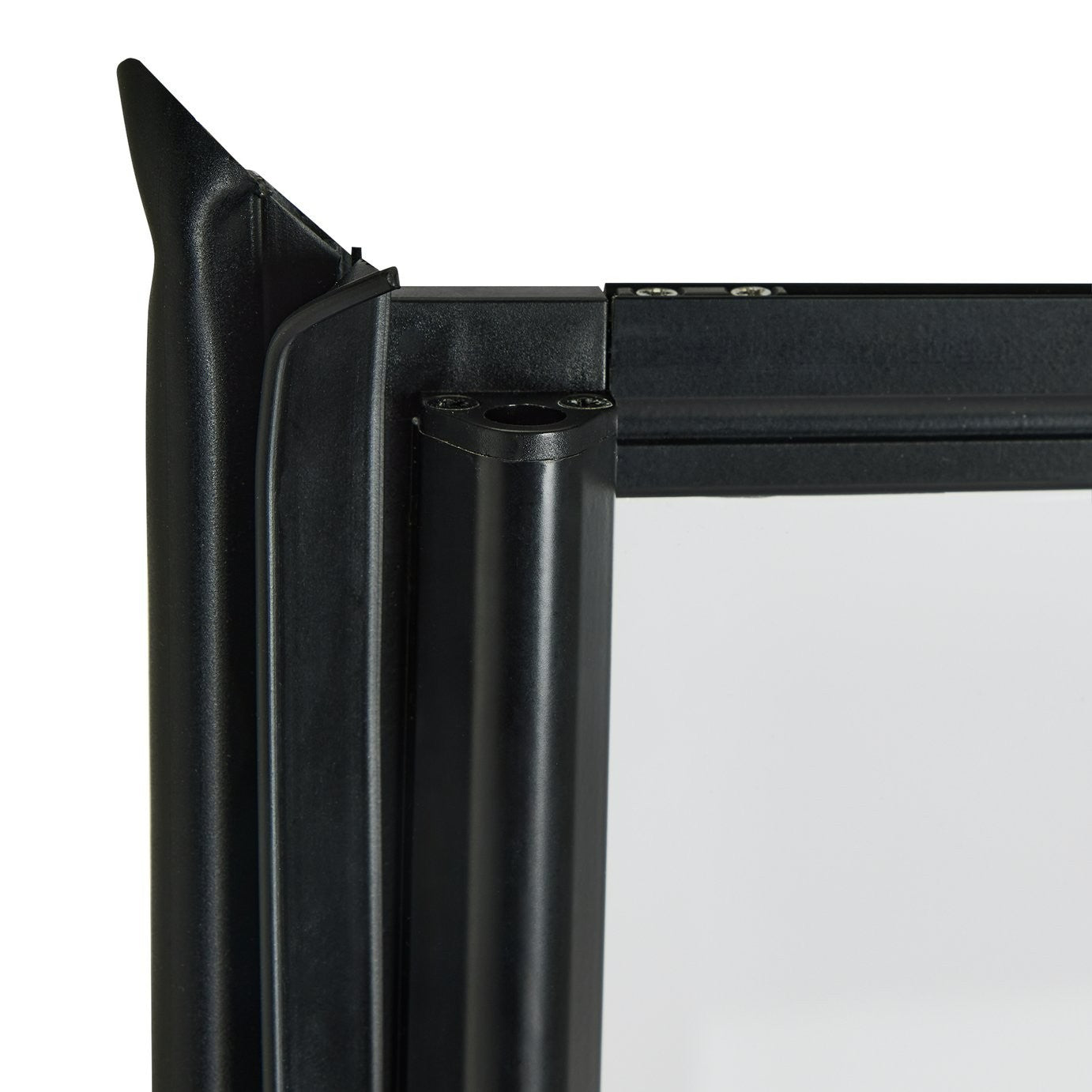 Home 3mm Crittal Hinged Bath Screen - Black | Black framed bath screen