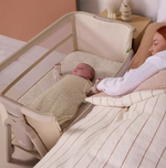 Tutti Bambini Cozee Zen Bedside Crib Sand | Baby Bedside Cot Newborn Sleeping