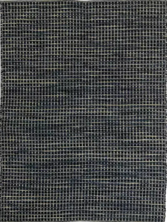 Leonardo Flatweave Wool Rug - Navy Blue - 170x240cm | Modern Living Room Rug