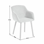 Home Alarik Pair of Fabric Dining Chairs - Natural | Kitchen Table Chair Set