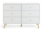 Habitat Otto 6 Drawer Chest - White | Modern Storage Cabinet Dresser Organizer
