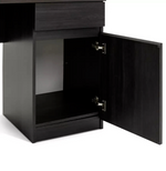 Habitat Jenson 1 Drawer Office Desk Black Brown | Home Office Desk Workstation