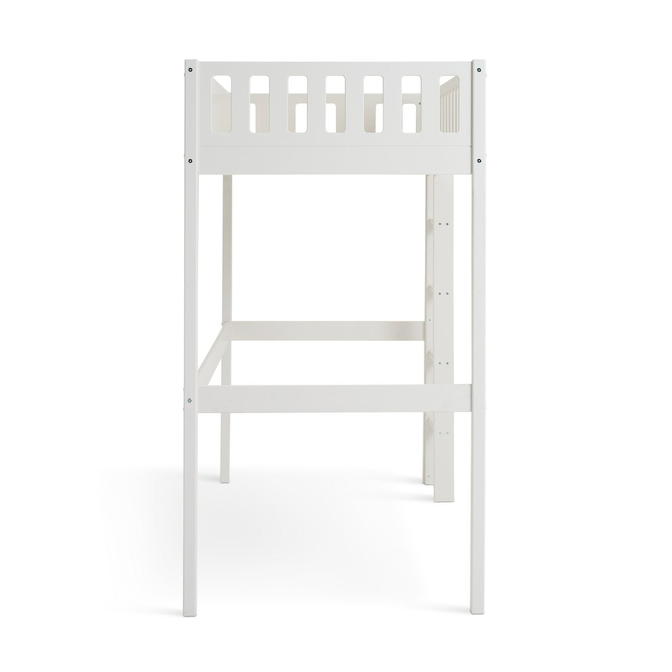 Ronnie High Sleeper Single Bed Frame - White | Space-saving high sleeper bed