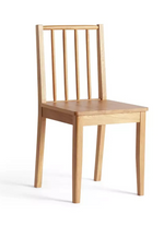 Nel Pair of Solid Wood Spindle Chairs Natural | Wooden Dining Chair Set
