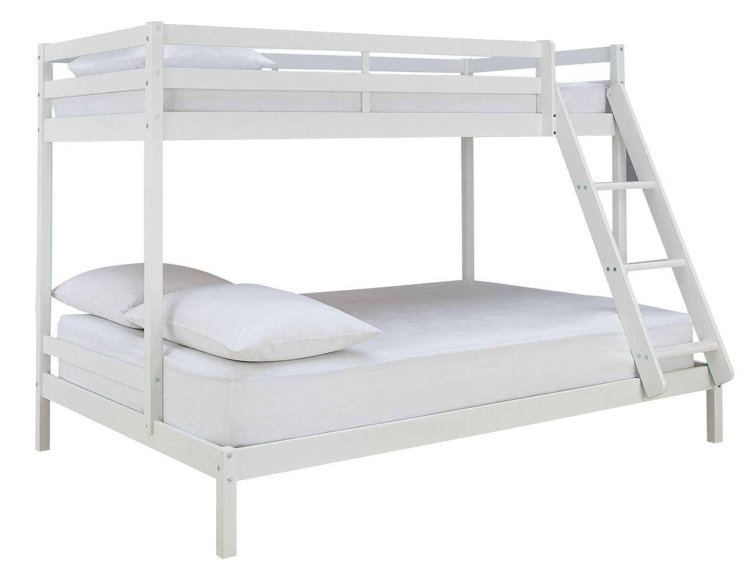 Home Kaycie Triple Bunk Bed Frame - White | Multi Level Sleeping Setup