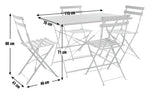 Habitat Eve 4 Seater Folding Metal Patio Set - Black (B+)
