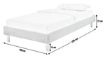 Home Home Arthur Platform Single Bed Frame Dark Grey | Upholstered Single Bed Be