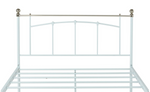 Yani Kingsize Metal Bed Frame - White With Kingsize 1000 Pocket Sprung Mattress