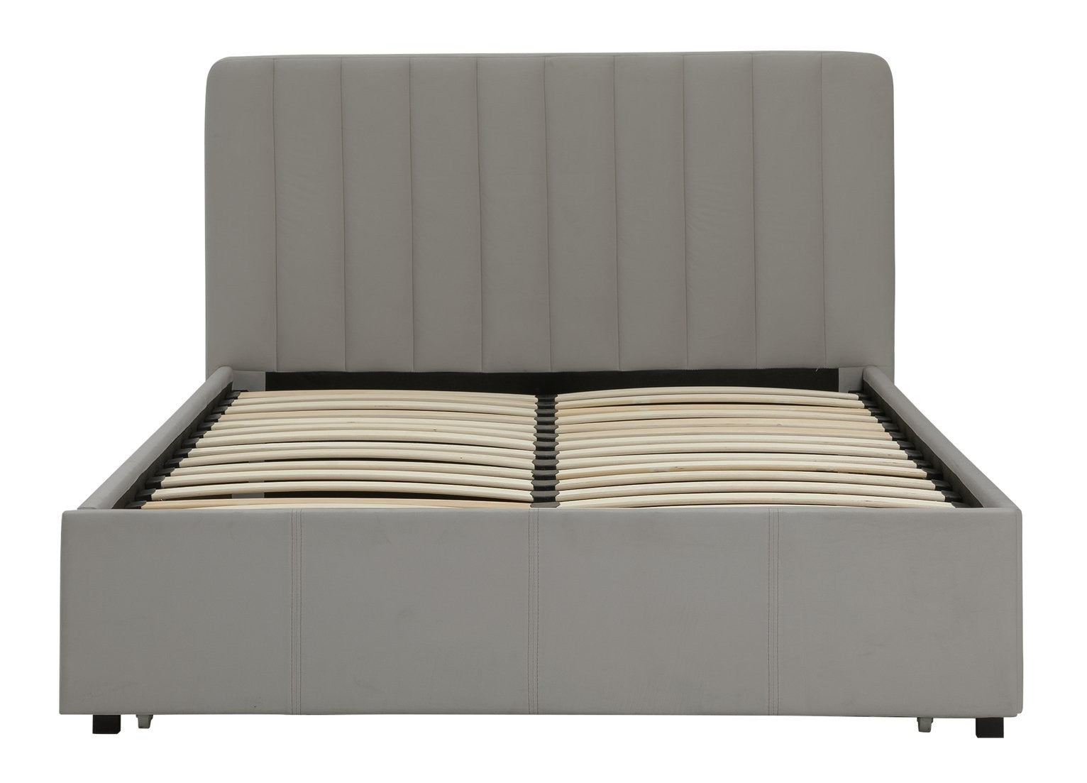 Home Pandora Double Drawer Storage Bed Frame - Grey | Space-saving bed, storage
